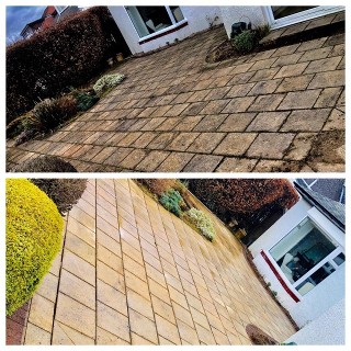 Before and After Pressure Wash